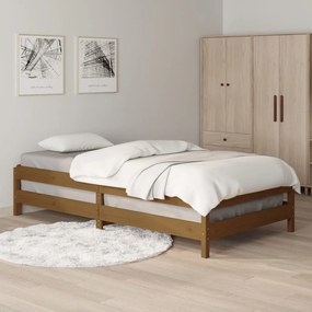 Letto impilabile miele 90x190 cm in legno massello di pino