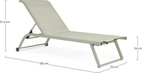 Sdraio da giardino grigio tortora in metallo regolabile Taylor – Bizzotto