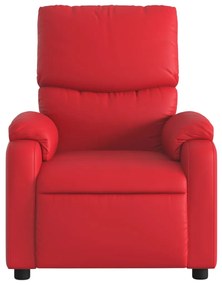 Poltrona Massaggiante Reclinabile Rossa in Similpelle