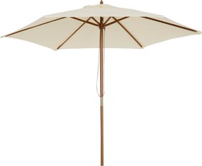 Ombrellone da Giardino 2.5x2.5 m Palo Ø38 mm in Legno Crema...