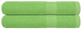 Asciugamani Per Sauna 2 Pz Verde Mela 80x200 Cm 360 G/m² Cotone /