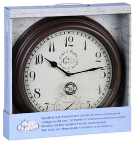 Orologio da parete per esterni con termometro Tempo - Esschert Design