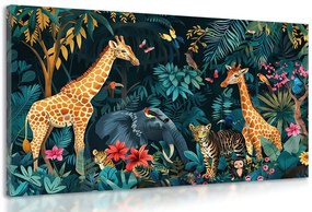 Quadro su tela – Animali della giungla
