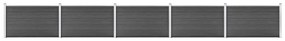 Set Pannelli Di Recinzione İn Wpc 872x105 Cm Nero /