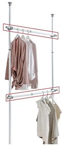 Set di 2 bastoni telescopici per abiti, lunghezza 75 - 120 cm Herkules - Wenko
