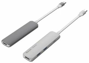 Hub USB Silver HT 17123 Bianco/Grigio Grigio scuro