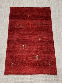 Gabbeh Tappeto 120x80 Rosso (Iran) Annodato A Mano