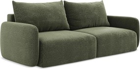 Divano verde allungabile/con contenitore 238 cm Kalena – Makamii