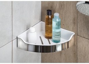 Aqualine - Mensola per doccia ad angolo SAMBA 21,8x30 cm cromo lucido