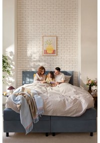 Letto boxspring blu con contenitore 180x200 cm Elva Bold Line – Bonami Selection