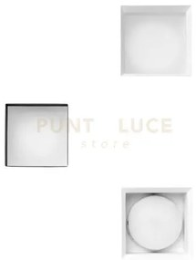 Filiatra faretto ad incasso 1 luce quadrato bianco in gesso attacco...