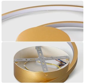 Brilagi - plafoniera LED dimmerabile TWISTER LED/75W/230V Ø 70 cm dorata + telecomando