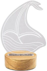 Rabalux 76001 - Lampada da tavolo LED per bambini AKALI LED/2W/5V 3000K barca faggio