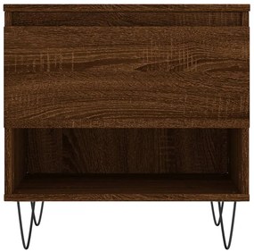 Tavolino da salotto rovere marrone 50x46x50cm legno multistrato
