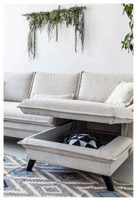 Divano letto angolare beige chiaro, angolo destro Charming Charlie - Miuform