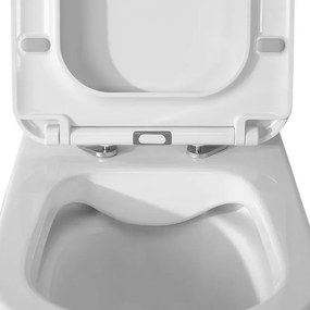 Wc sospeso bianco design quadrato in ceramica con scarico Rimless Kayra