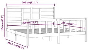 Giroletto Bianco in Legno Massello di Pino 200x200 cm