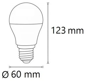 Lampada LED E27 12W, A60, 105lm/W - OSRAM LED - Dimmerabile Colore  Bianco Caldo 2.700K