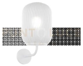 Applique bianco 1 luce vetro bianco fog 1181bi-at-bf