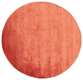 Tappeto viscosa arancione ⌀ 140 cm GESI II Beliani