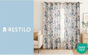 Tenda azzurra/color crema 135x250 cm Flosi – Restilo