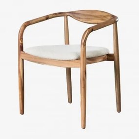 Confezione da 2 sedie da pranzo in legno di acacia e ciniglia Mallory - Sklum