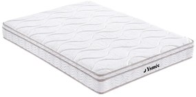 Materasso matrimoniale francese a molle 3 zone e memory foam 140 x 190 cm - WOLKENTANZ di YSMÉE