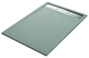 Piatto doccia SENSEA in resina Neo Metal Grid grigio L 70 x L 120 x H 3 cm opaco effetto pietra