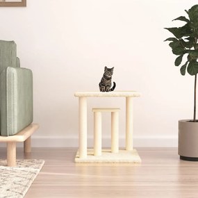 Pali Tiragraffi Per Gatti Con Piattaforme Crema 50 Cm /