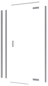 Kit di installazione telaio e ferramenta per cabine doccia ad apertura girevole Neo L 90 x H 200 x P 90 cm spazzolato opaco