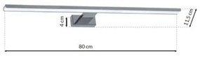 Luce LED per specchio da bagno SHINE LED/15W/230V 80 cm IP44 cromo lucido