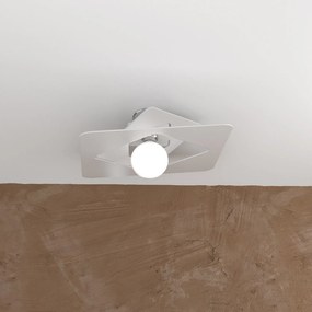 Plafoniera Moderna Wacky Metallo Bianco 1 Luce E27 45Cm