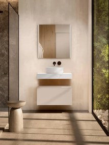 Armadietto bagno a terra Element VISOBATH 1 cassetto P 46 x L 60 x H 35 cm cotone laccato truciolare