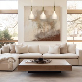 Lampada a sospensione Noak Luminex, dimmerabile, Crema / Ambra, Soggiorno / Sala da pranzo, Metallo, Scandinavo, Lampada a sospensione