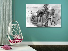 Quadro su tela – In atmosfera vintage in bianco e nero
