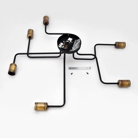 Lampadario a plafone LED TUBE 6xE27/15W/230V