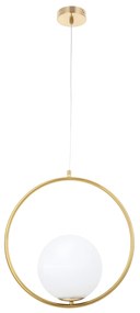 Lampada Da Soffitto Pensile Di Vetro Palla Oro Bianco Oro G109-1W Gold
