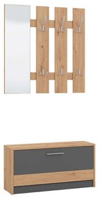 ADDIE - mobile ingresso appendiabiti moderno minimal in legno