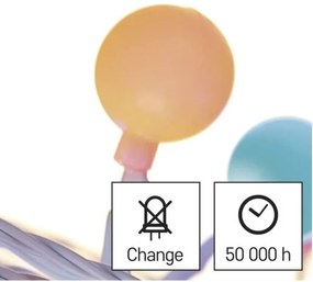 Catena LED da esterno natalizia 40xLED/9m IP44 multicolore