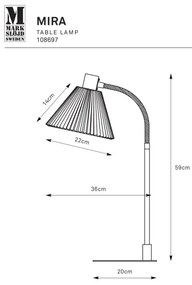 Markslöjd 108697 - Lampada da tavolo MIRA 1xE14/40W/230V nero/bianco