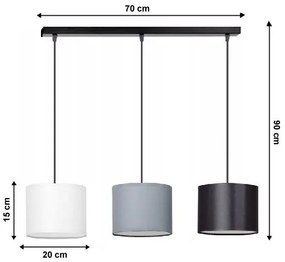 Lampadario a sospensione con filo TUZ 3xE27/60W/230V