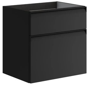Mobile da bagno sotto lavabo Fusion antracite opaco L 59.5 x H 60 x P 45.5 cm 2 cassetti, lavabo non incluso