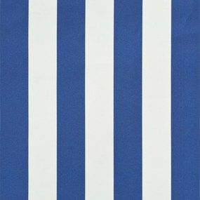Tenda da Sole Retrattile 350x150 cm Blu e Bianco