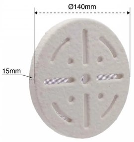 Griglia di Areazione Pitturabile con Zanzariera Tonda, EFFETTO Pietra Accessorio Griglia Areazione