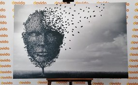 Stampa su tela – Volto astratto in forma di albero