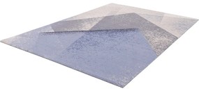 Tappeto in lana azzurro 160x240 cm Folds - Agnella