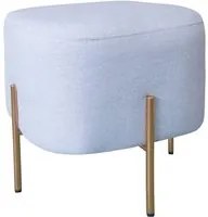 Pouf Poggiapiedi 41x41x41 cm in Tessuto Kate Grigio