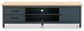 Tavolo TV in pino blu scuro 158x47 cm Miranda - Marckeric