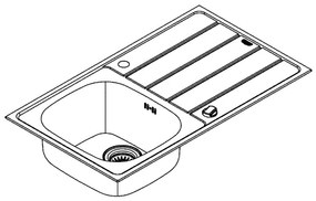 GROHE 31552SD1 - Lavello K200 860 x 500 mm in acciaio inox