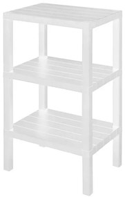 Scaffale bagno 3 ripiani bianco effetto legno in kit montaggio Buzz